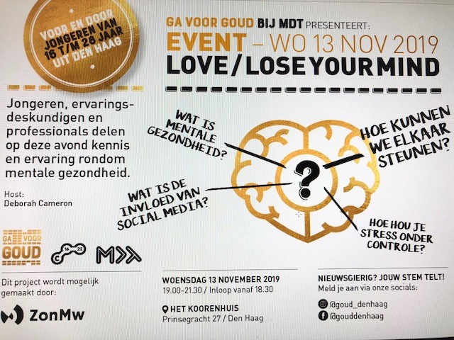 Ga voor GOUD bij MDT: Love/Lose your mind.